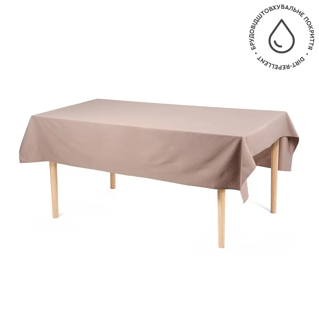 Скатертина водонепроникна Sonex Sienna 120х150 см бежева (SO102569) - фото 2