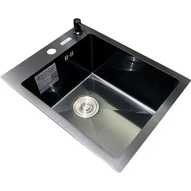 Кухонна мийка Romzha Arta U-350S BL - фото 6