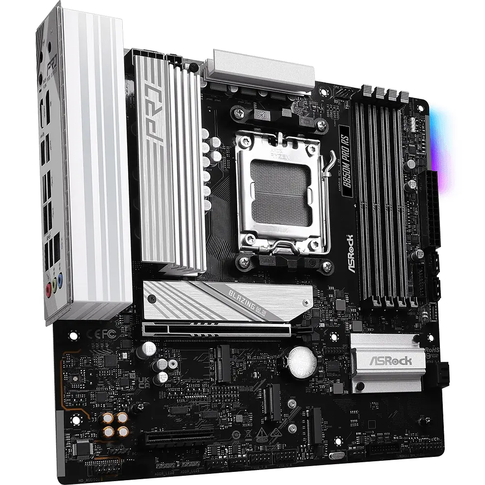 ASRock B850M Pro RS (AM5/B850, 4*DDR5, PCIex16, HDMI/DP, 4xSATAІІІ,3xM.2, 2.5GLan, mATX) - фото 3