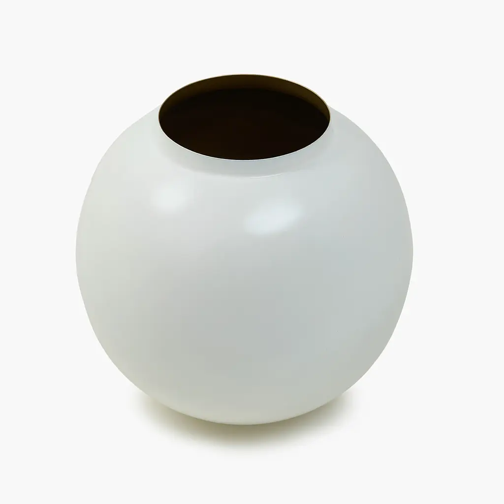 Ваза MBM HOME Элизиум железная белый - золотой 230х230х210 мм (VB-05 WHITE/GOLD) - фото 2