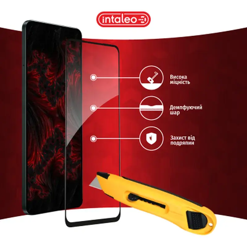 Скло захисне Intaleo Full Glue Oppo A58 4G Black (1283126583490) - фото 5