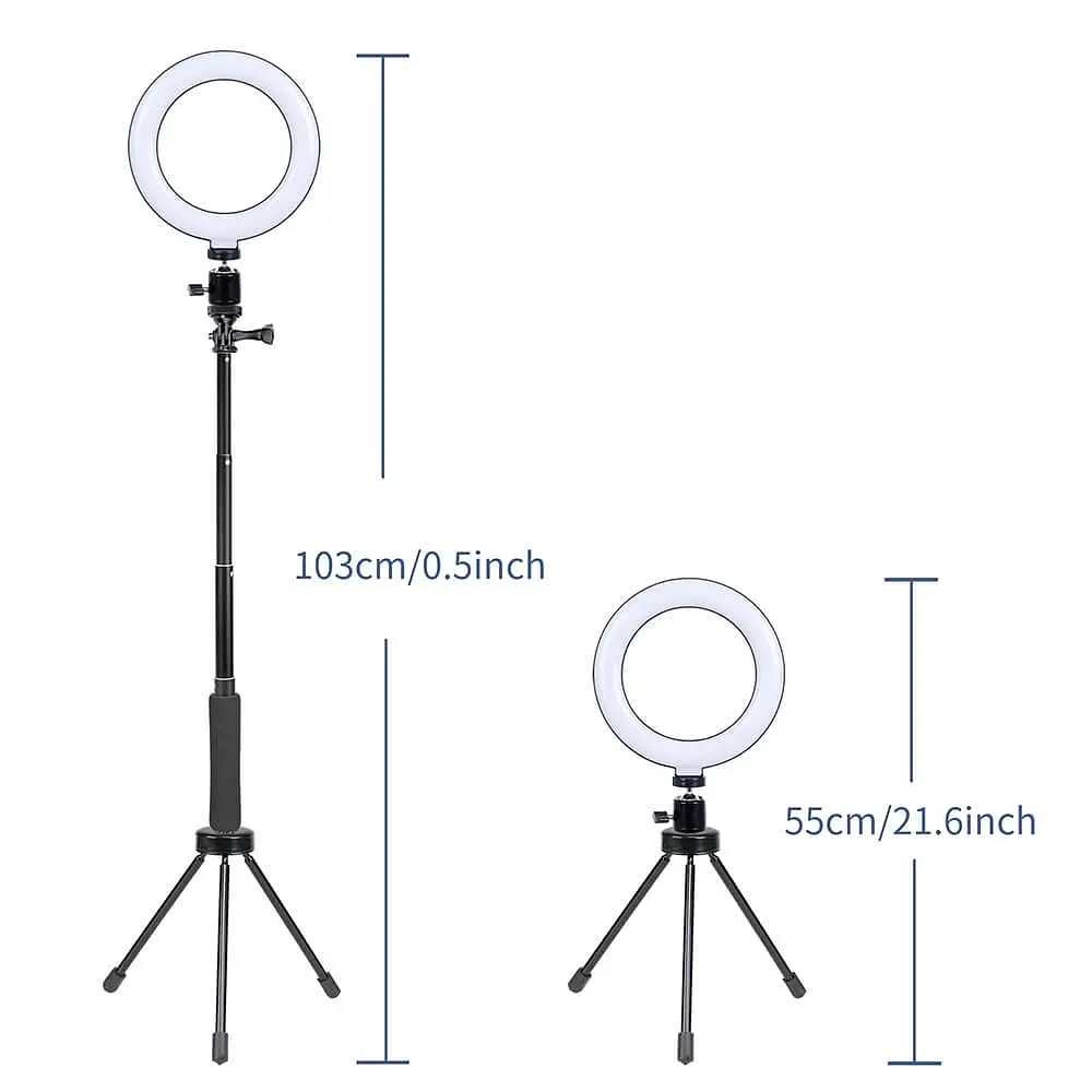 Тримач GRAND з кільцевим освітленням Bluetooth 6" MY100 (Kit3) 12cm Stand + 83cm Selfie Stick - фото 2