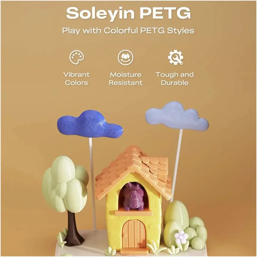 Пластик для 3D-принтера Creality Soleyin PETG 1.75мм, 1кг, blue sunset (3301030156) - фото 2