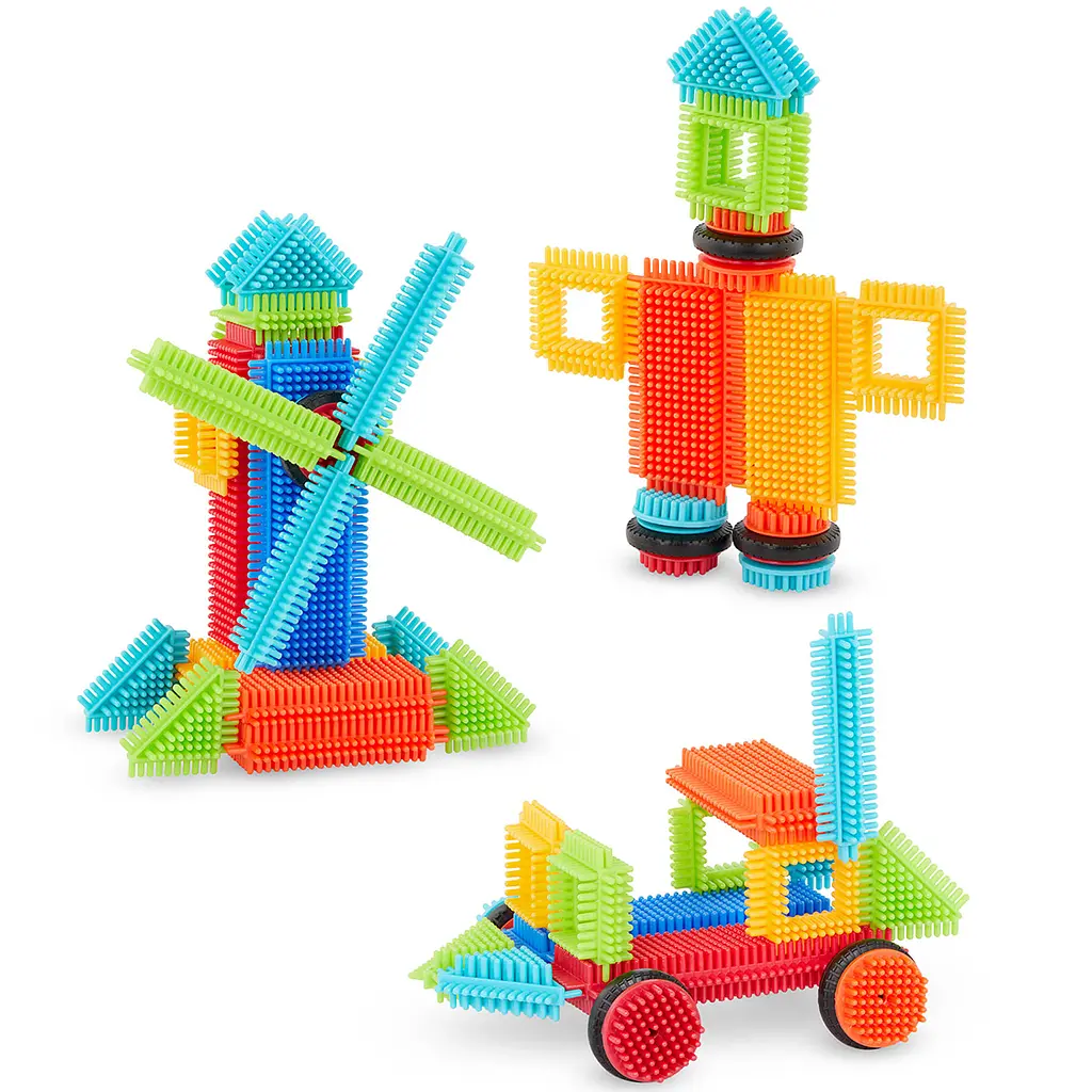 Конструктор-бристл Battat Lite Bristle Blocks Строитель 36 деталей (BT3099Z) - фото 4