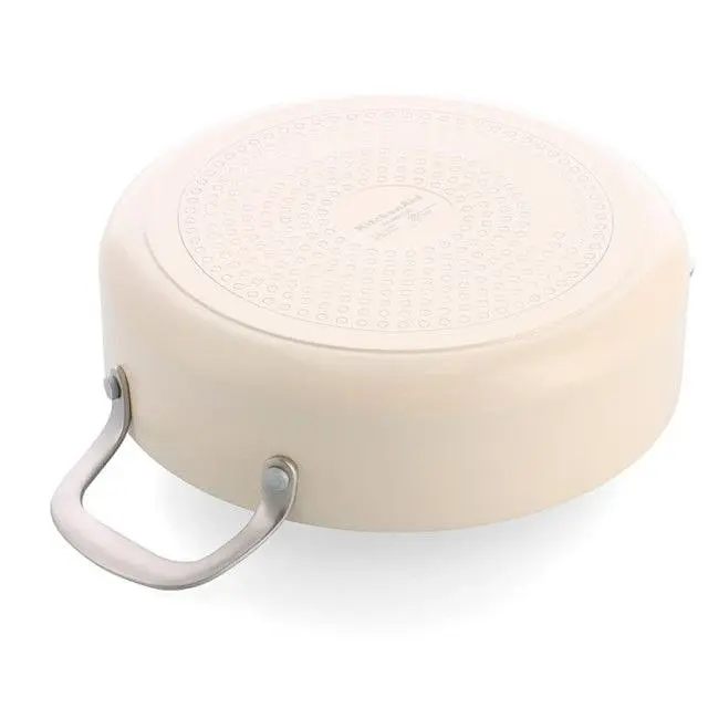 Сотейник з кришкою KitchenAid АС, 28 см, 4,28 л, з керам покриттям, кремовий (CC010433-001) - фото 2