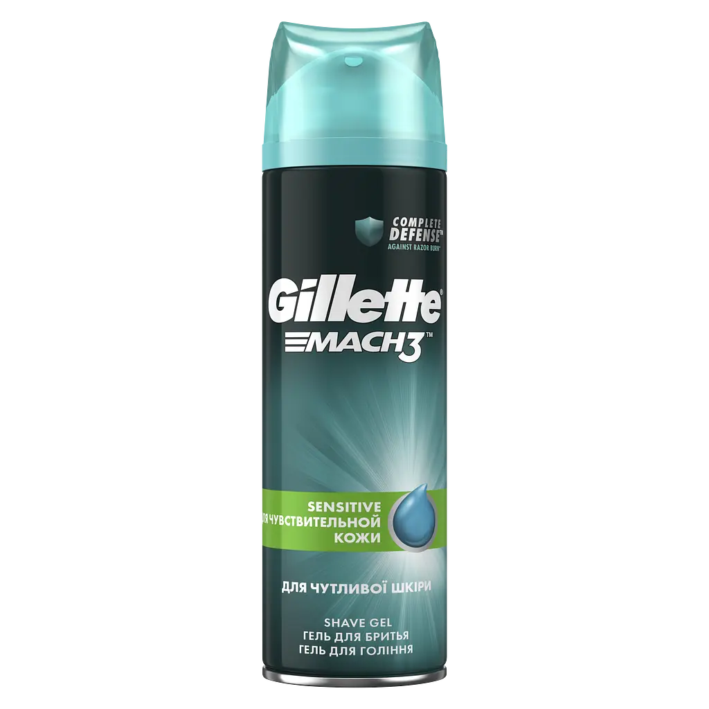 Гель для гоління Gillette Mach 3 Sensitive гіпоалергенний 200 мл - фото 2