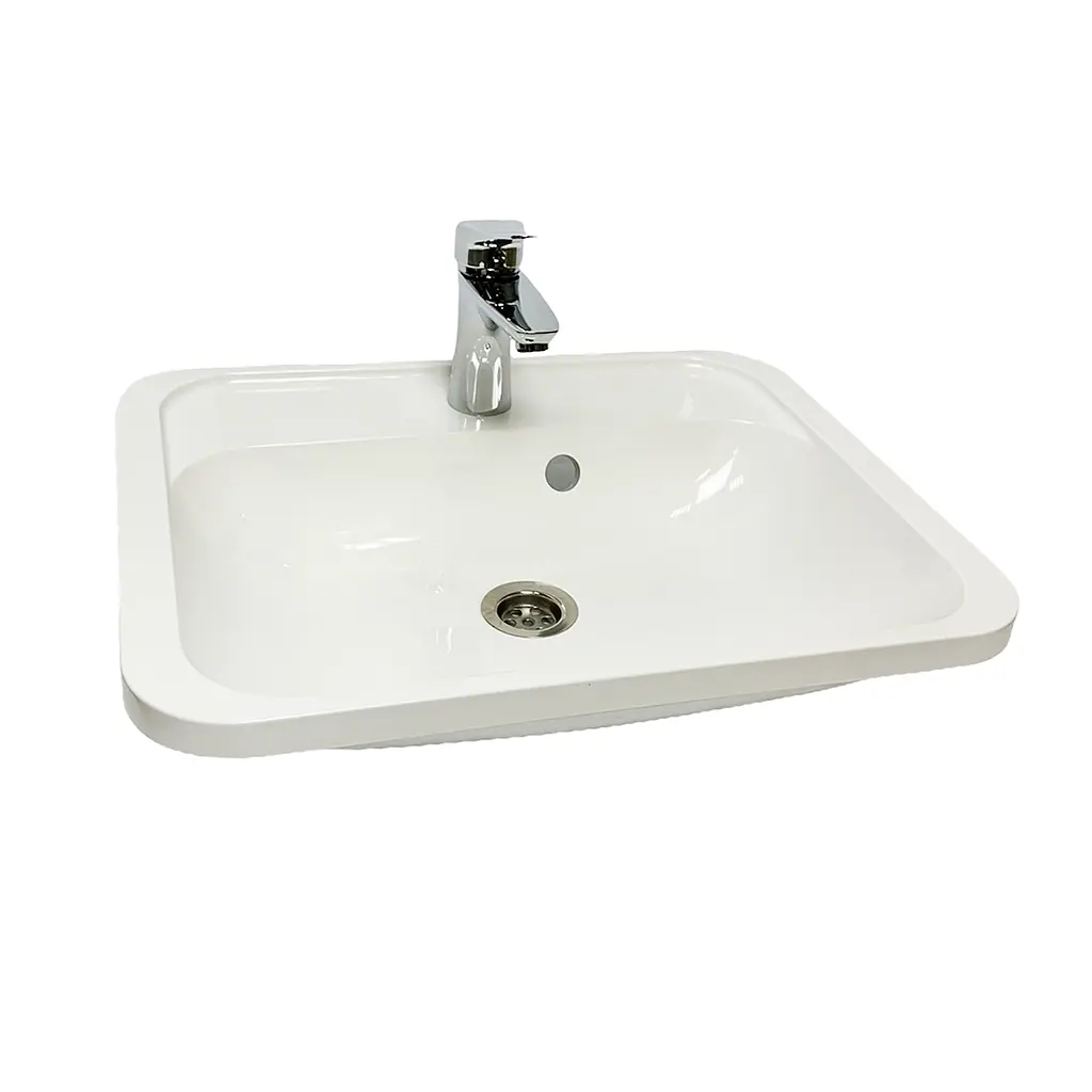 Умивальник врізний Adamant OPTION 550х430 Classic white-01 - фото 6