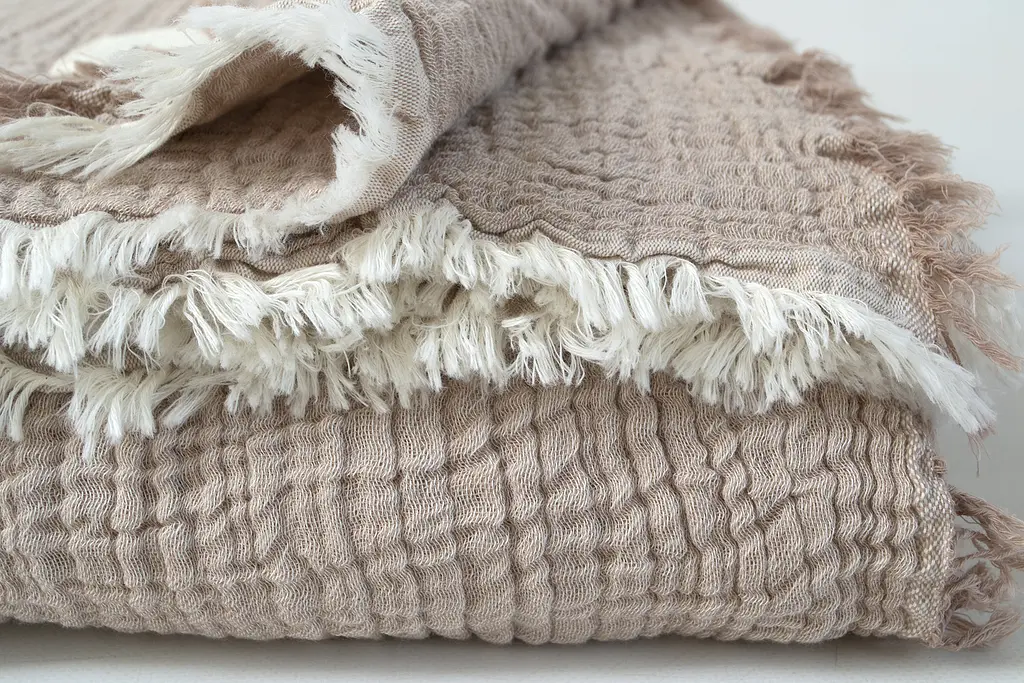 Покрывало Lotus Home - Larna muslin beige 160x200 - фото 4