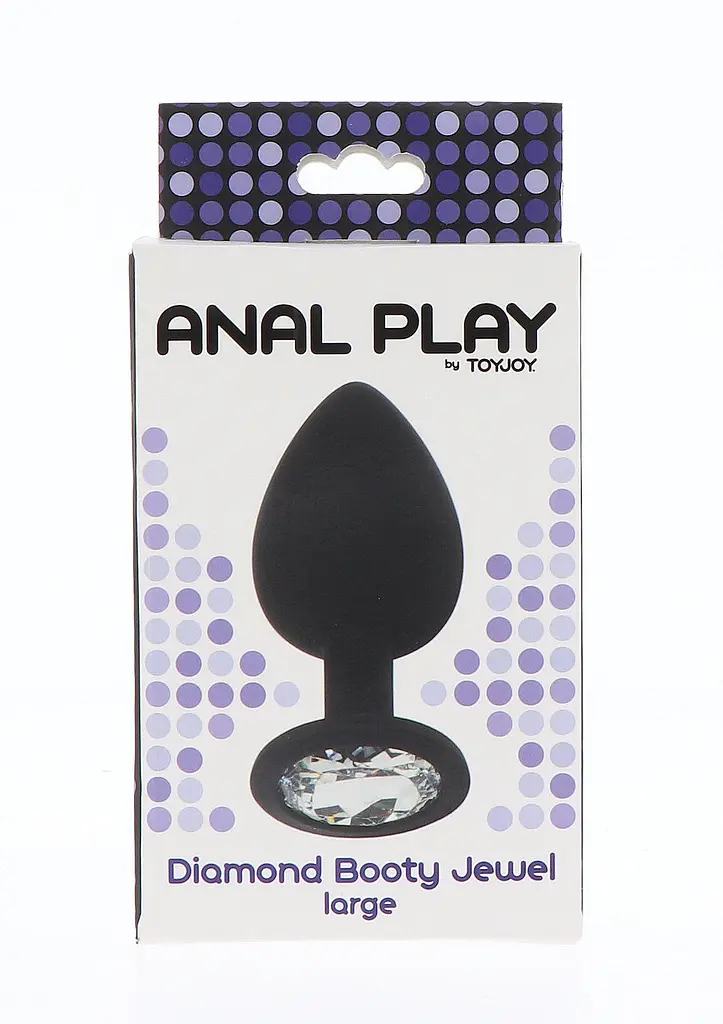 Анальна пробка ToyJoy Diamond Booty Jewel Large, 9 см (чорний) - фото 5