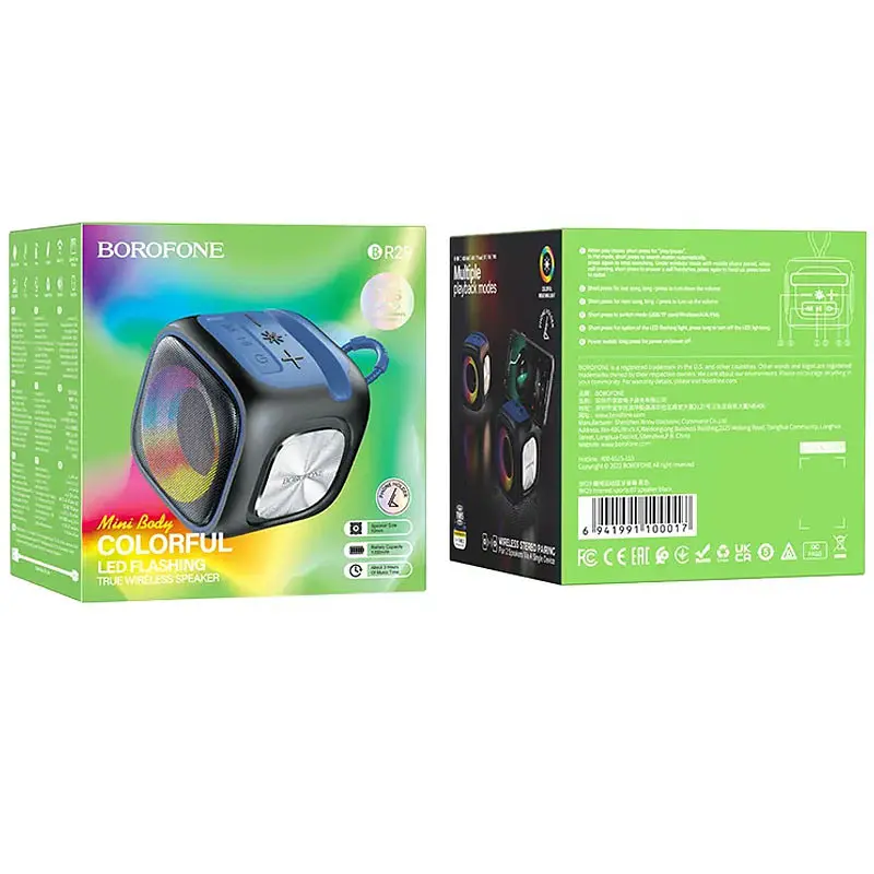 Портативна Bluetooth колонка Borofone BR 29 (Чорний) - фото 3