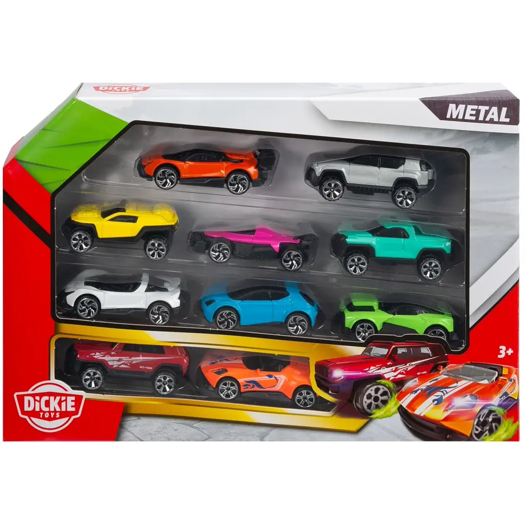 Набір машинок Dickie Toys Міський стиль металеві 10 шт. (3332000) - фото 4