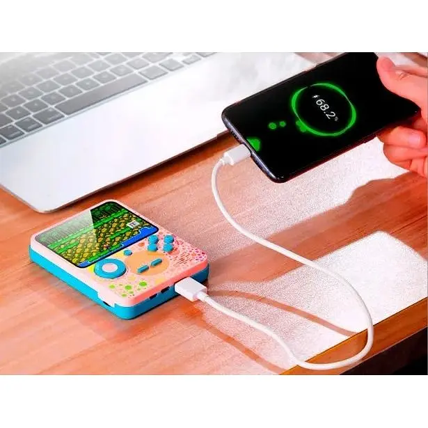 Ретро ігрова приставка SUP G6 Game Box Portable 500-games + Powerbank Pink [85277] - фото 4