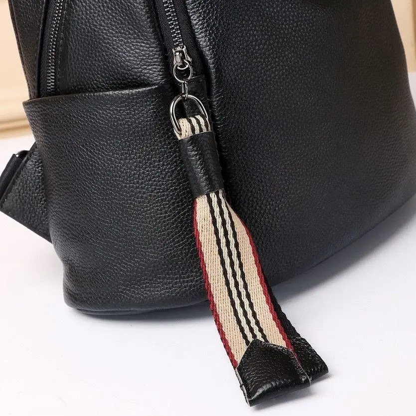 Шкіряний жіночий рюкзак міський чорний Olivia Leather 6711 - фото 6