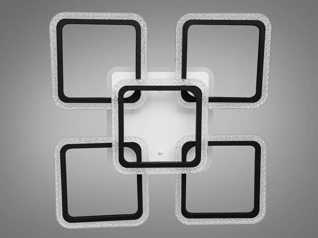 Стельова LED-люстра з диммером та кольоровим підсвічуванням Diasha 2406/4+1BK LED 3color - фото 4