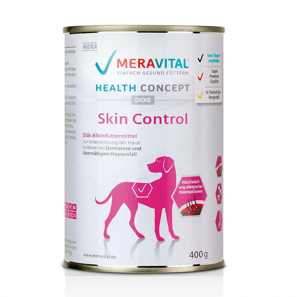 Консерва для собак при дерматозах та надмірному випаданні шерсті Mera MVH Nassfutter Skin Control 400 г