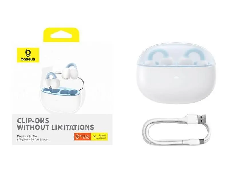 Навушники TWS BASEUS AirGo 1 Ring White (A00069201223-00) - фото 5