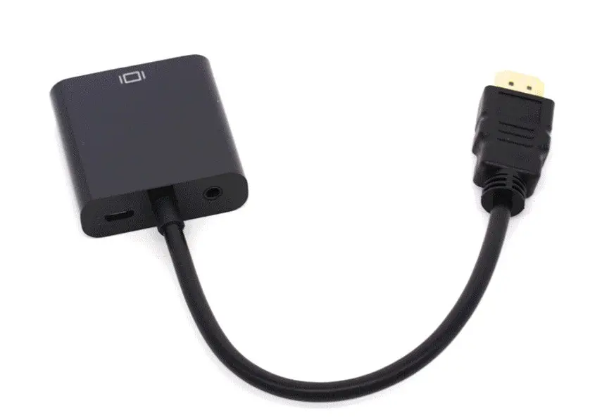 Перехідник HDMI M VGA F (з аудіо інтерфейсом), кабель 20см. OEM - фото 4