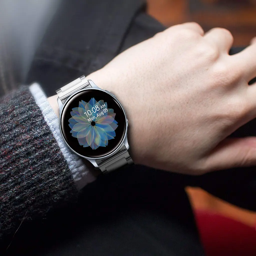Ремінець сталевий BeWatch 20 мм для Samsung Galaxy Active/Active 2 40 мм Срібло (1110405) - фото 5