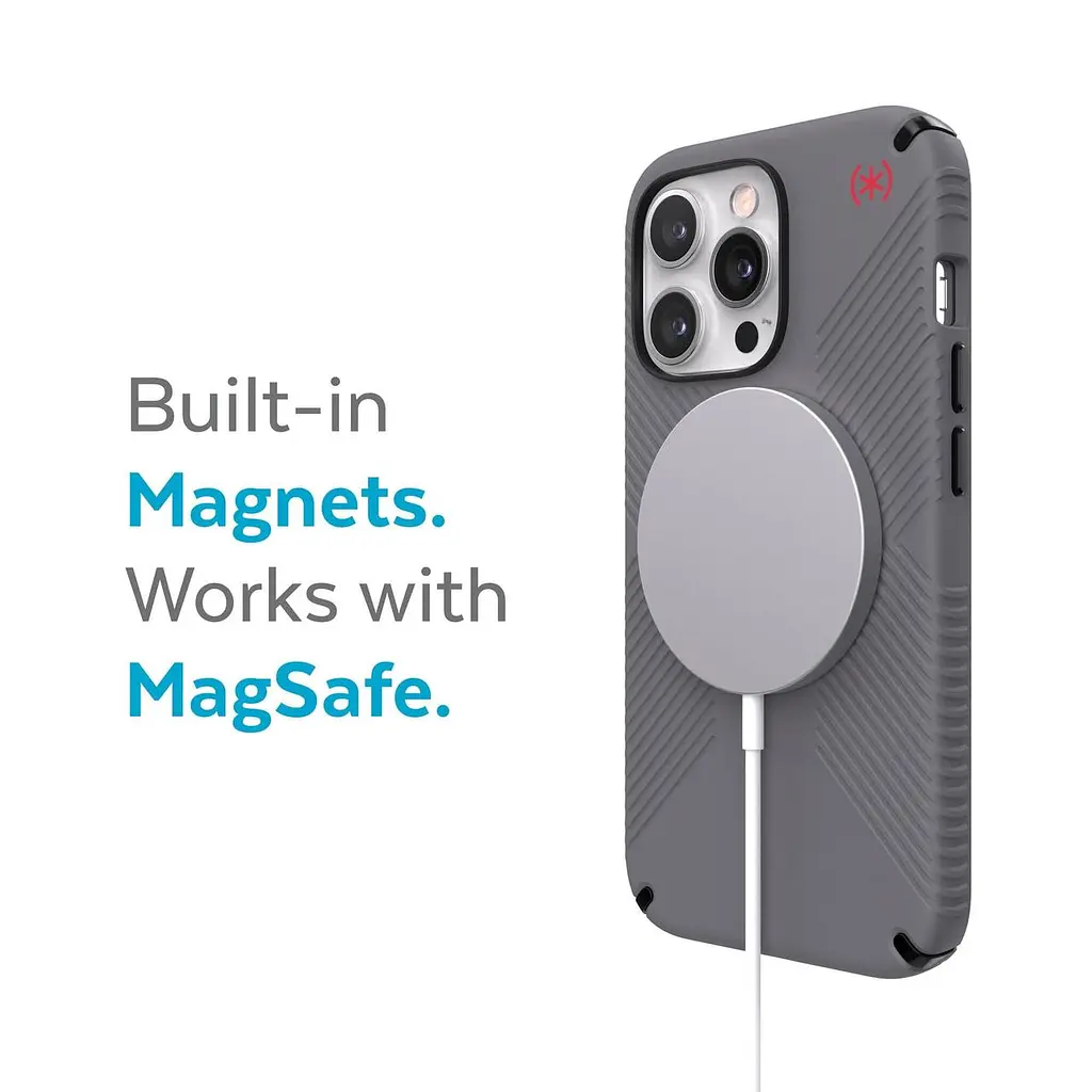 Чохол протиударний з антимікробним покриттям Speck Presidio2 Grip MagSafe 141726-9133 для Apple iPhone 13 Pro (6.1") Grey - фото 9