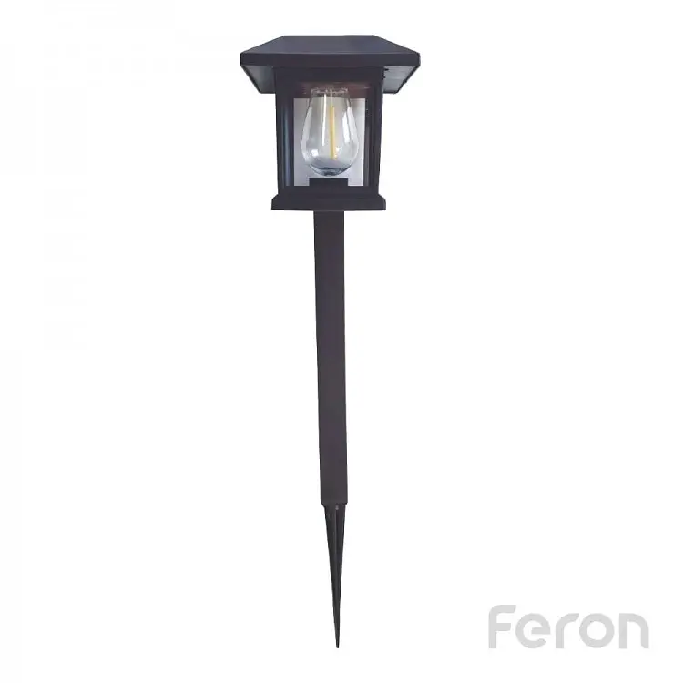 Ґрунтовий світлодіодний світильник Feron PL145 2800К на сонячній батареї чорний 2 шт (уп.) - фото 5