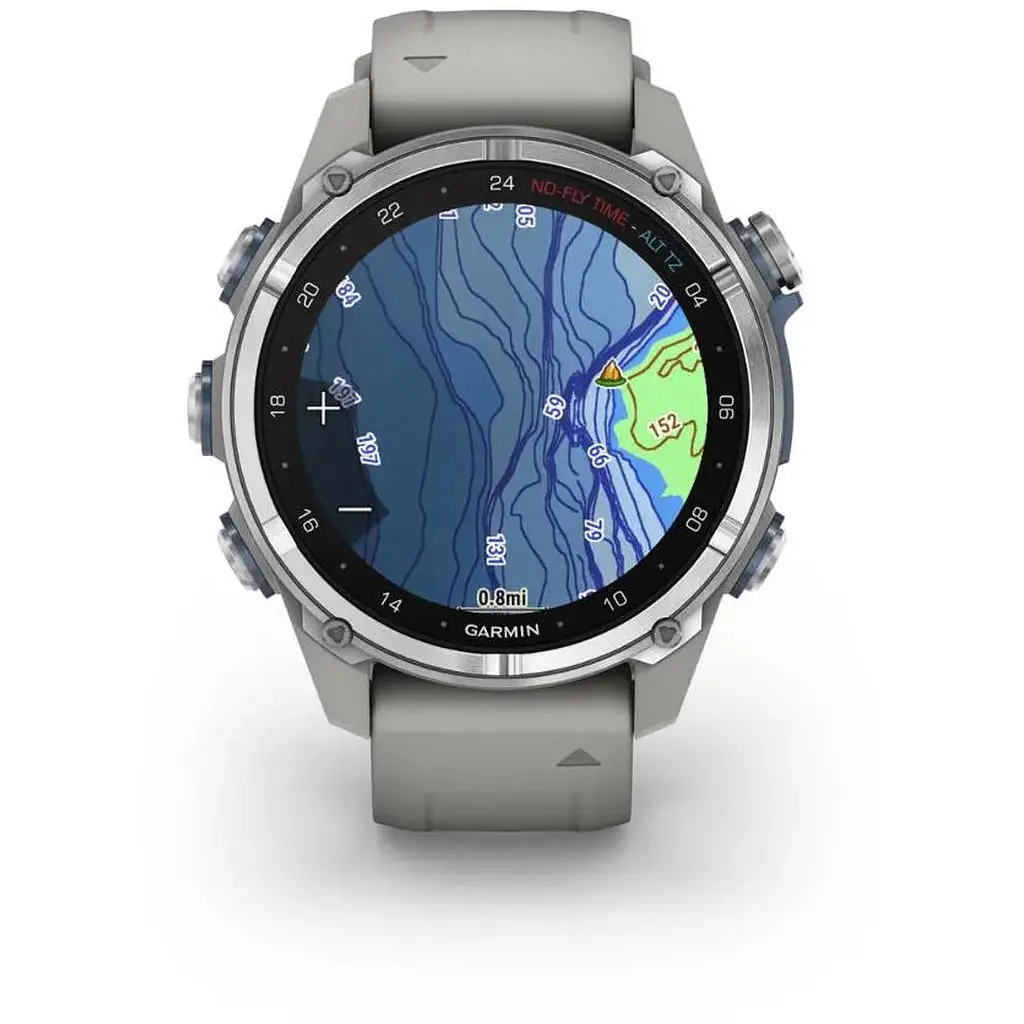 Смарт-годинник Garmin Descent Mk3 43 mm Stainless Steel with Fog Gray Silicone Band (010-02753-04/03 - фото 6