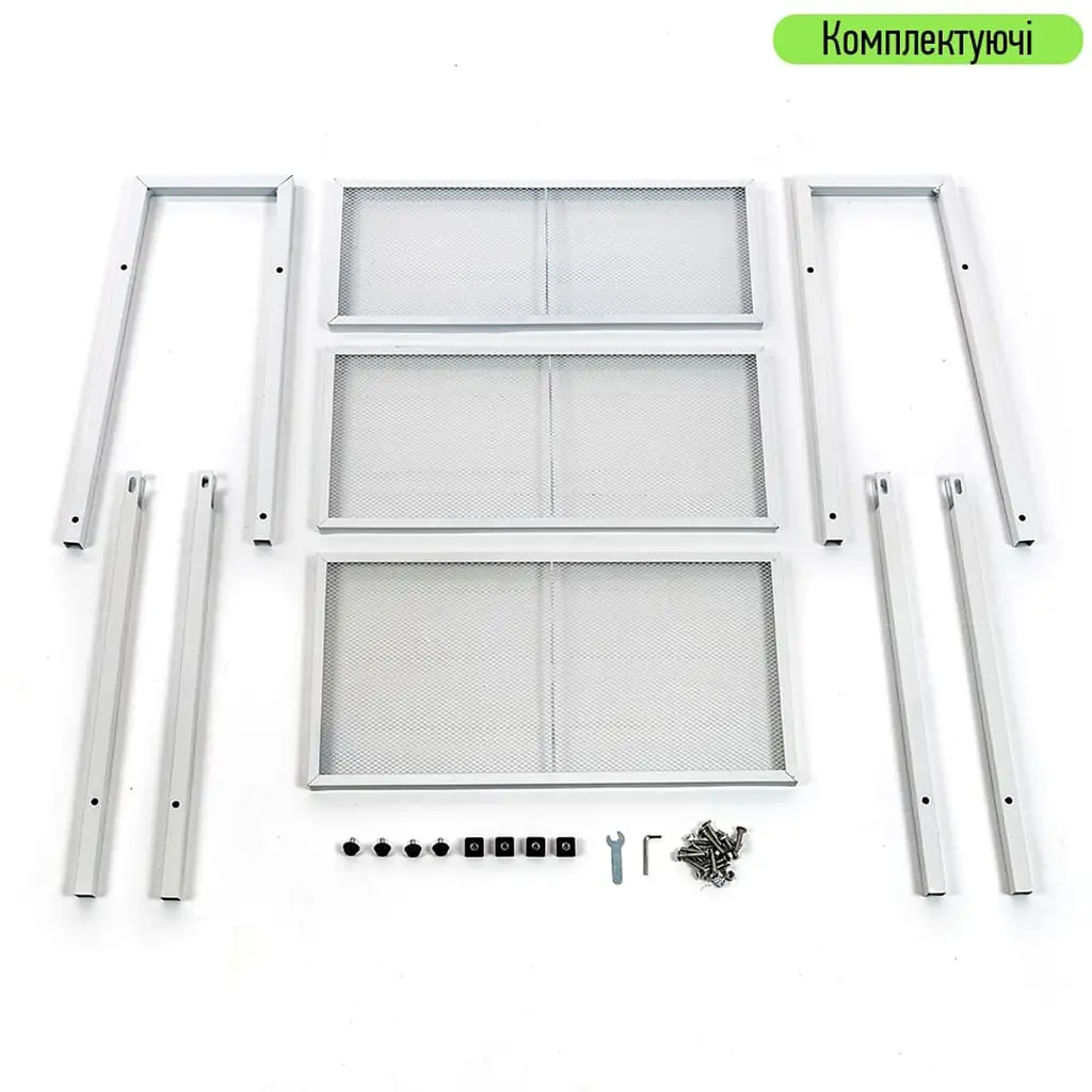 Стелаж-етажерка триярусний з металу білий 60x33x110см SW-00002103 - фото 6