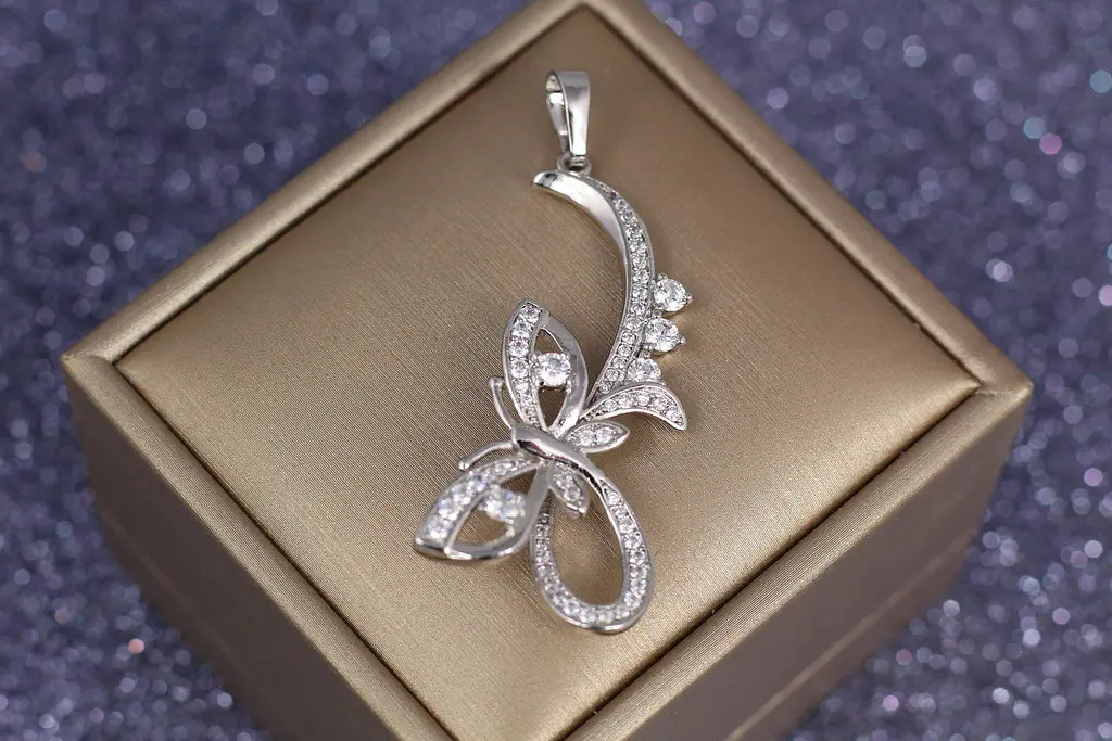 Кулон Xuping Jewelry метелик підвіска 4,8 см сріблястий