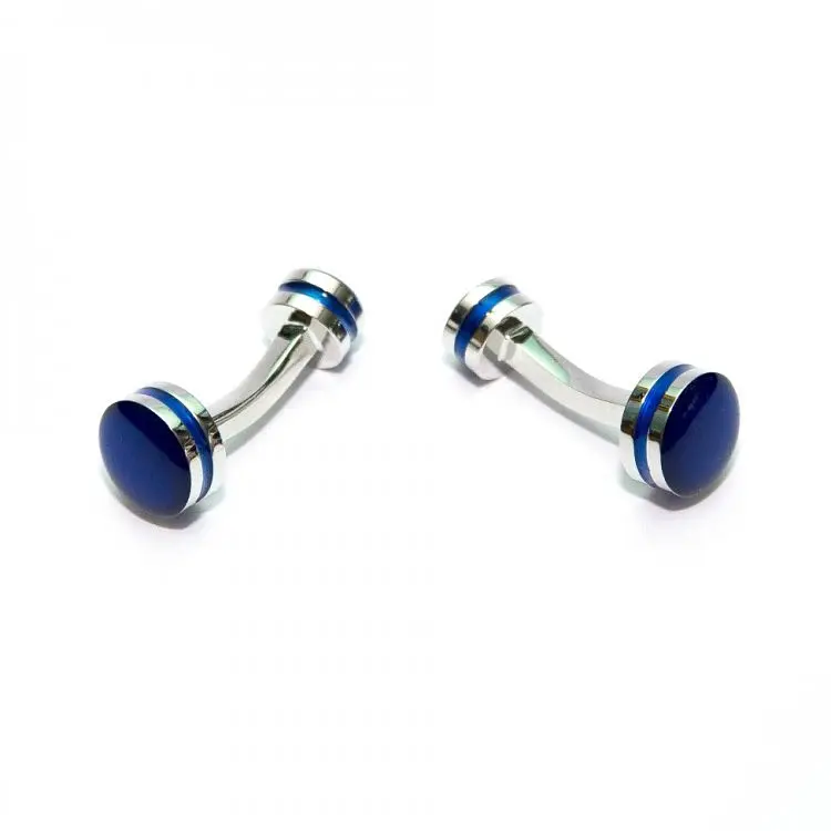 Запонки Круглі Сині Handmade acs0005777 - фото 3