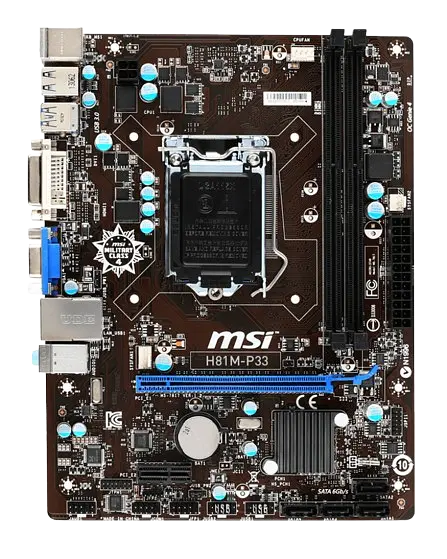 Материнська плата MSI H81M-P33 LGA 1150 (H81M-P33) Б/В - фото 3