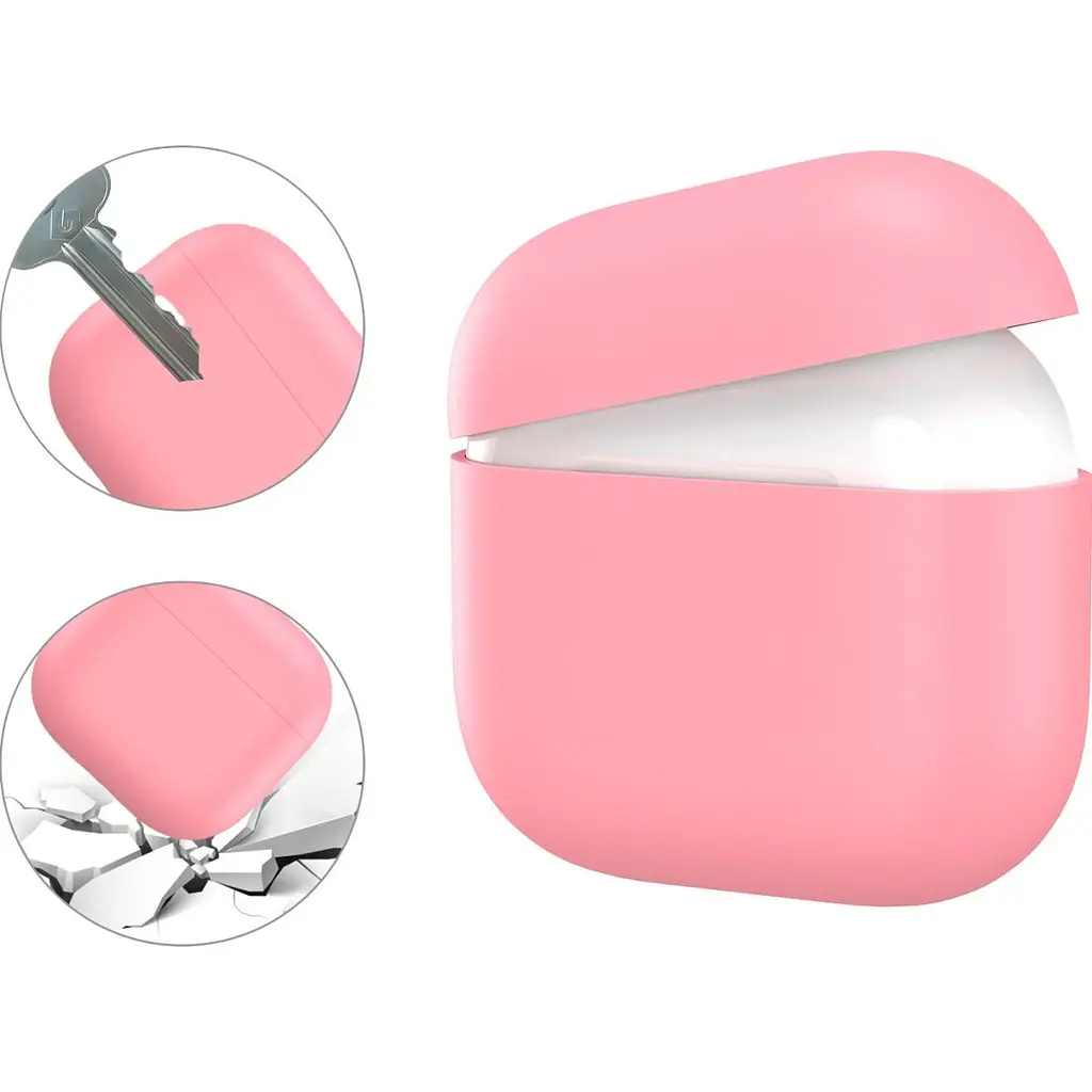 Чохол AhaStyle Ultra-Thin Colorful Silicone Case для Apple AirPods 4 Pink (CP-WG172-PK) [133829] - фото 2