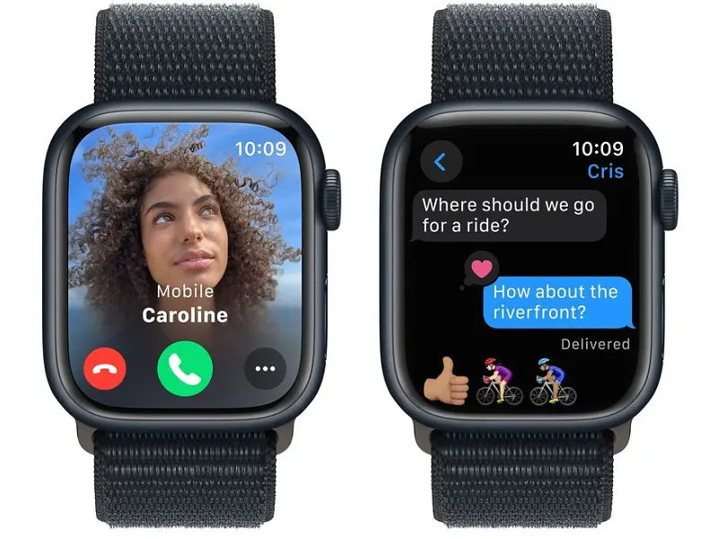 Смарт-годинник Apple Watch Series 9 GPS 41mm Midnight Aluminum Case w. Midnight Sport Loop (MR8Y3) - фото 6