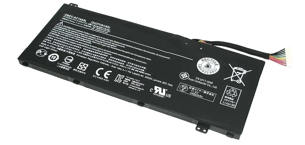 Акумулятор для ноутбука Acer AC14A8L Aspire VN7-571G 11.4V Black 4465 mAh - фото 2