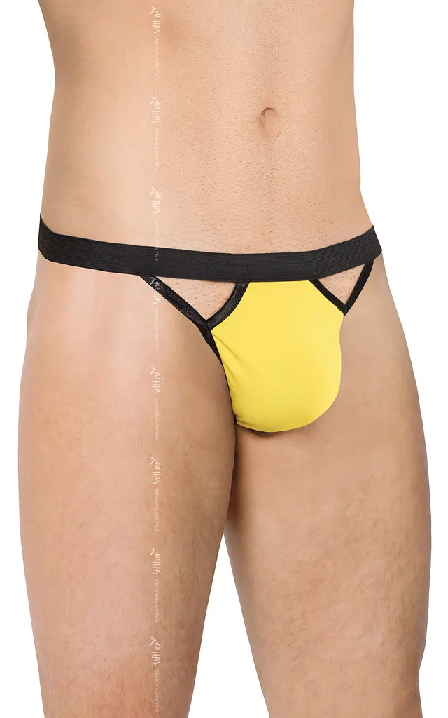 Чоловічі стрінги - Mens Thong 4530, yellow, OneSize SoftLine 5591453090 91508