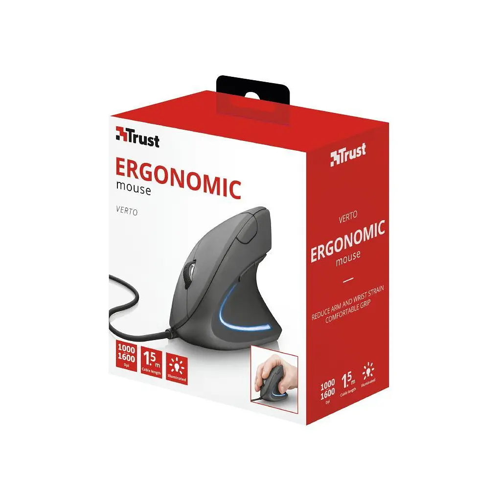 Мишка Trust Verto Ergonomic (22885) - фото 7