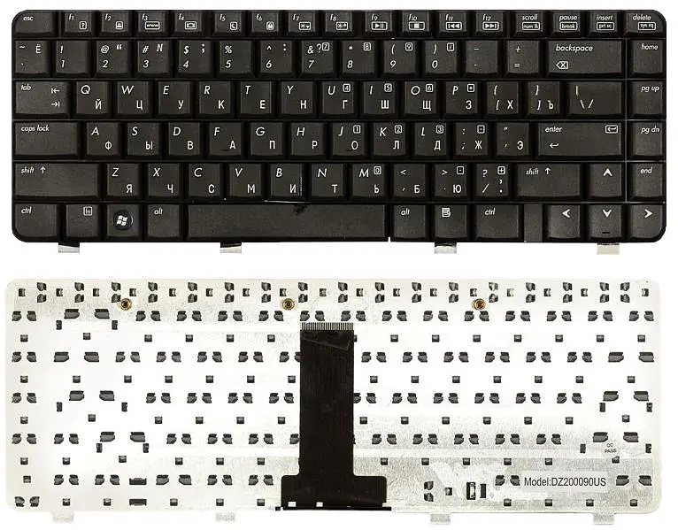 Клавіатура для ноутбука HP Pavilion DV2000, DV2100, DV2200, DV2300, DV2400, DV2500, DV2600 Чорна, EN - фото 3