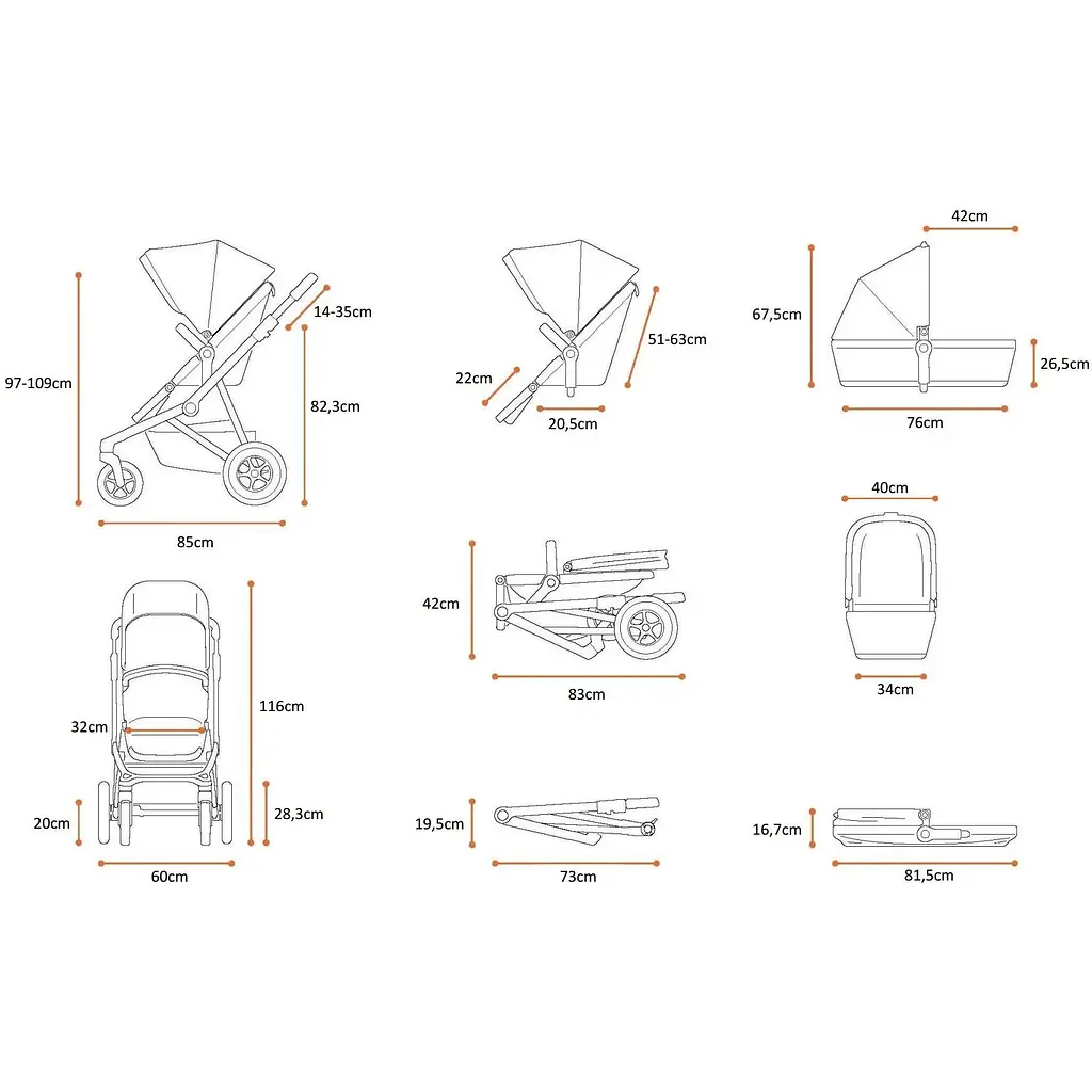 Дитяча коляска з люлькою Thule Sleek Midnight Black (TH 11000007) - фото 13