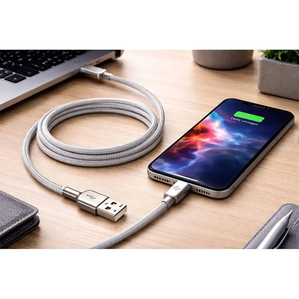 Кабель Monblan USB-A to Lightning Nylon Series 20W 1.2м Starlight [160749] - фото 3
