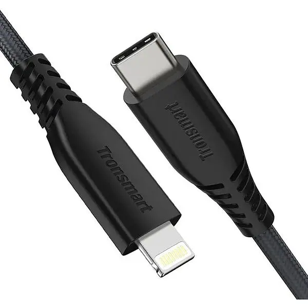 Кабель Tronsmart LCC06 MFI TypeC-Lightning cable 1.2m Black - фото 2