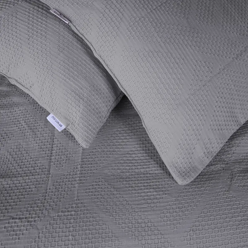 Комплект постільної білизни MirSon №20-02 Waffle Gray 175х210 см сірий (2200011032863) - фото 7