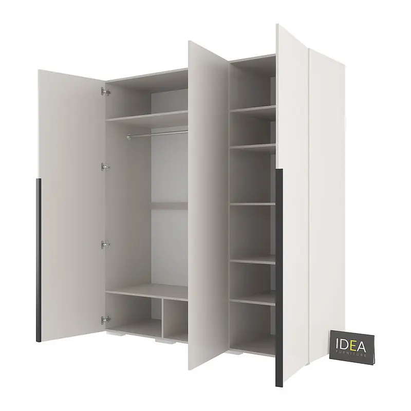 Шафа для одягу 3-дверна 180 см Idea Д-123 Кашемір - фото 4