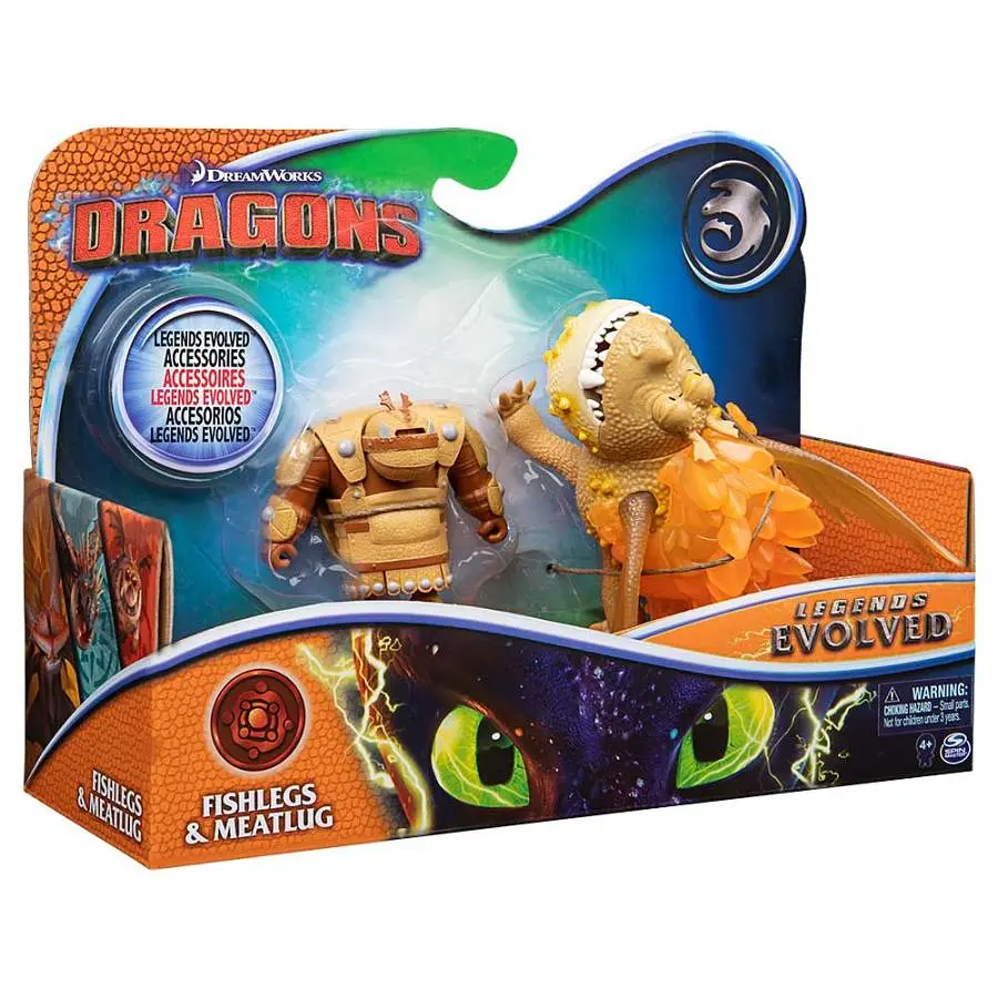 Игровой набор Dragons Как укротить дракона 3: дракон Сарделька и всадник Рыбоног (SM66621/6356) - фото 2