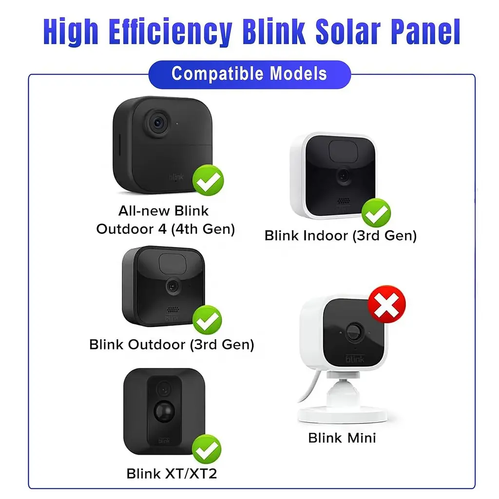 Сонячна панель 5w для камер Blink XT/XT2/XT3/XT4 з кабелем 4 м та кронштейном - фото 3