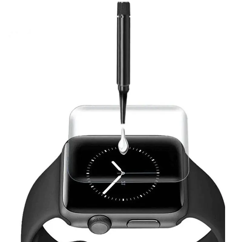Захисне 3D скло з УФ лампою для Apple Watch Series 7/8 (41mm) Прозорий Mocolo teh0030680 - фото 2