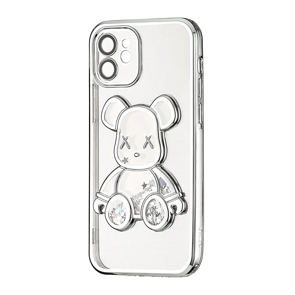 Чохол Shining Bear Case Protected Camera iPhone 12 Silver