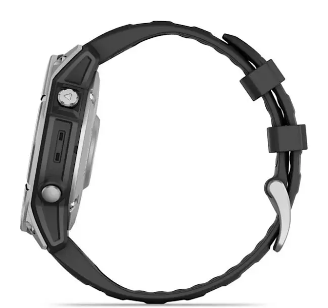 Смарт-годинник Garmin Fenix E 47mm AMOLED Stainless Steel with Black Silicone Band (010-03025-02) - фото 8
