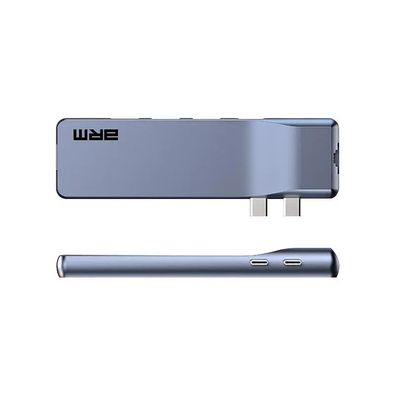 Хаб USB-C ArmorStandart For MacBook M-Series HD4K+LAN+PD+3USB+TF/SDcard Grey (ARM69367) - фото 2