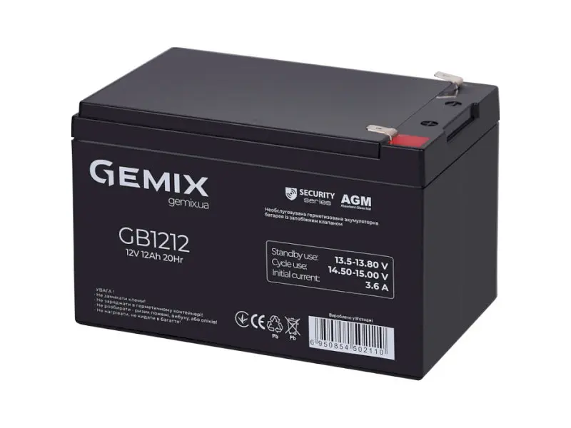 Акумулятор для ДБЖ/інвертора Gemix GB1212