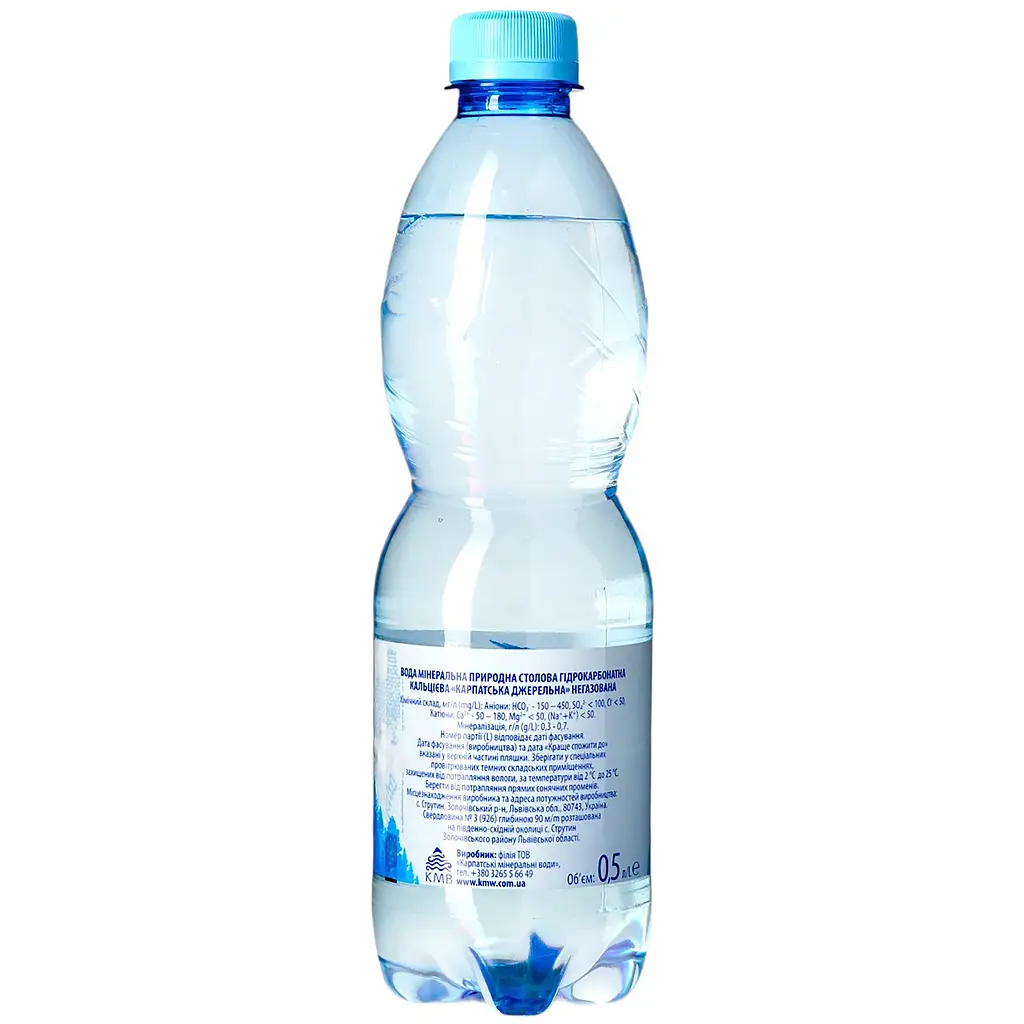 Вода мінеральна Карпатська Джерельна негазована 0.5 л - фото 3