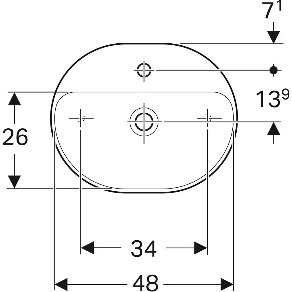 Раковина Geberit VariForm 50 500.776.01.2, Білий - фото 3