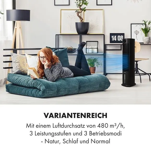 Мобильный кондиционер вентилятор Klarstein Skytower Grand Smart 480 м3/ч (10035817) - фото 6